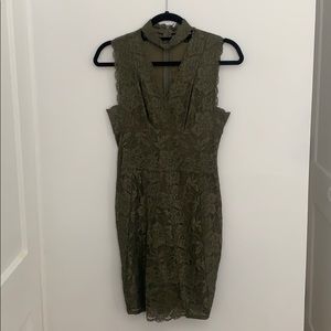 Olive Lace Dress